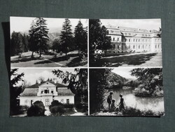 Képeslap,Szilvásvárad,mozaik,La Contessa kastély,SZOT üdülő,Szalajka völgy látkép,részlet, 1964-