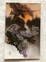 Antik, régi Orgona virágos képeslap                                        -10.