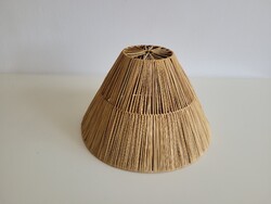 Retro régi rafia búra mennyezeti vagy asztali lámpa mid century raffia búra