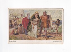 M:09 Antik mesék képeslap 1920 (posta tiszta) Trisztán és Izolda