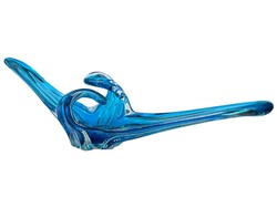 Giant Murano Glass Bowl - Handmade Italian Glass Sculpture / Plate - Modern, Vintage, Retro Decor RARE!