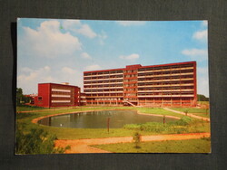 Képeslap,Szolnok,MÁV kórház látkép,részlet, 1971-