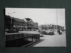 Képeslap,Szolnok,utca látkép,részlet, 1970-