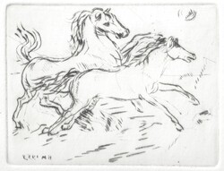 Borsos Miklós - 9 x 12 cm rézkarc