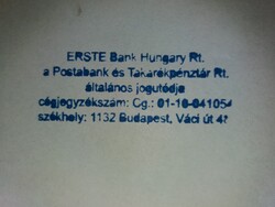 Régi ERSTE - POSTABANK BÉLYEGZŐ pecsét gumis AUTOMATA DORMY INTERPRINT 2 házzal a képek szerint 1