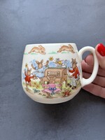 Vintage Royal Doulton BUNNYKINS angol finom porcelán pocakos bögre