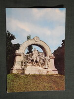 Képeslap,Szolnok,Damjanich János emlékmű látkép,részlet, 1974-