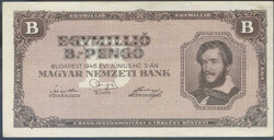 1946.- 1 millió B.- pengő - Egymillió - UNC
