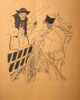 TAVASZI ÁRESÉS ! GARANTÁLTAN EREDETI VADÁSZ MIKLÓS / 1881-1927/ KÉP: BESZÉLGETŐ KATONA