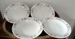 Alföldi porcelán retro Petúnia mintás leveses tányér 4 db