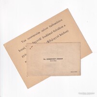 R:36 Dr. Zorkóczy József ügyvéd reklám képeslap-levelezőlap-névjegykártya