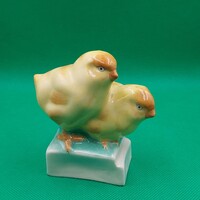 Aquincum  porcelán  csibepár,  csibe figura