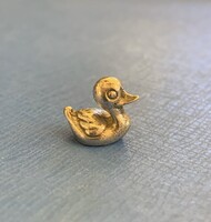 Ezüst miniatűr kacsa