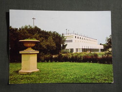 Képeslap,Szolnok,Damjanich Sportuszoda látkép,részlet, 1977-