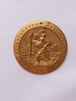 RÉGI,OLDTIMER,VETERÁN AUTÓ HŰTŐRÁCS PLAKETT. SZENT KRISTÓF.