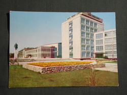 Képeslap,Szombathely,Március 15. tér,park,Lenin szobor látkép,részlet, 1967-
