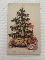 Régi karácsonyi üdvözlő képeslap, postatiszta