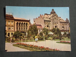 Képeslap,Szombathely,Köztársaság tér,park látkép,részlet, 1964-