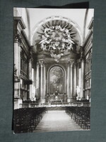 Képeslap,Szombathely,Püspöki székesegyház,templom,oltár látkép,részlet, 1954-