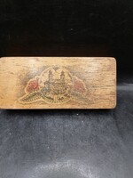 Fa doboz, Debrecen, Nagy Templom, fafaragás, XX. sz. eleje, 10x22cm. 4592b