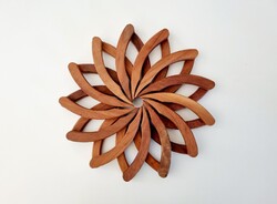 Vintage teak edényalátét, vagy akár fali dísz, LV 770