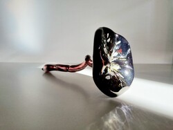 Vintage üveg virág dísz