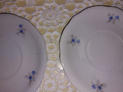 Zsolnay kék virágos, porcelán, teás tányér alátét, 2db