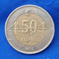 2012. Törökország 50 Kurus bimetàl  (4)