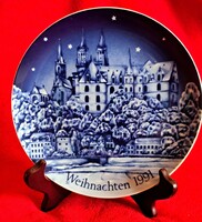 Váras porcelán tányér, karácsonyi tányér 2 (M5547)