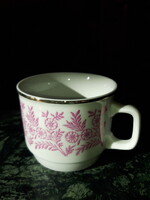 Rózsaszín mintás Zsolnay porcelán csésze