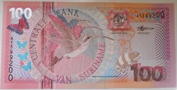 Suriname 100 gulden 2000 UNC Ritka!