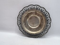 40-es évek Szovjetunió régi, retró hamutartó  kézzel készített  ezüstözött,10cm.7291