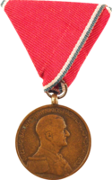 Háborús kitüntetés Horthy bronz  Vitézségi hozzáillő hadi szalaggal  T1