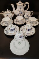 Zsolnay cornflower mocha / coffee set for 6 people!