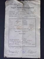 Polgári fiúiskolai bizonyítvány - Ökrös István Bp. II.ker Medve utcai polgári fiúiskola, 1931