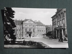 Képeslap,Szombathely,Tanácsháza,Püspöki palota látkép,részlet, 1961-