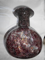 Heinrich Löffelhardt/Schott Zwiesel  különleges buborékos vastag falú súlyos üvegváza