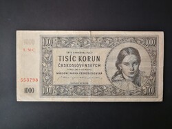Csehszlovákia 1000 Korun 1945 VG