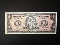 Ecuador 10 Sucres 1986 UNC