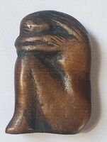 Borsos Miklós - 7,5 x 5 cm bronz