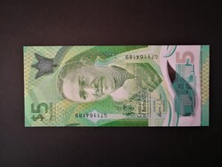 Barbados 5 Dollars 2022 UNC