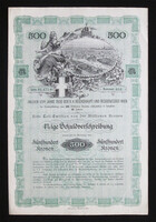 Bécs város 4%-os kötvénye 500 korona 1908 /AUT/