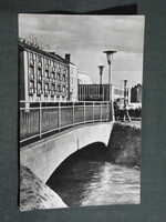 Képeslap,Szombathely,Új lakótelep,híd látkép,részlet, 1964-