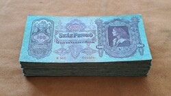 Szàz pengők 1930 - as évszàm ! 140 db egyben eladó ! Ingyen posta  !