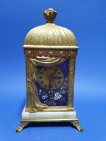 Rekeszzománcos (cloisonne) kandalló óra