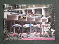 Képeslap,Siófok,Hungária szálló,hotel,Espresso látkép,részlet, 1980-
