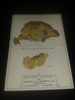 Trianon hajtható képeslap ( Before Trianon - After Trianon )