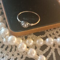 14 K arany (Au) gyűrű, gyémánttal. 0,08 ct. 1,5g  méret : 60