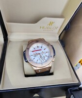 Hublot férfi óra dobozzal,ÚJ! LIMITÁLT,AKCIÓ,PÁR NAPIG!!