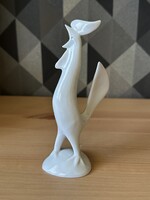 Hollóházi art deco porcelán kakas figura